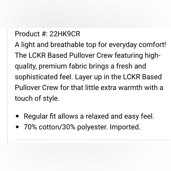 Men’s Pink Crewneck Light Footlocker Pullover part of LCKR line NEW with tags - Picture 3 of 4